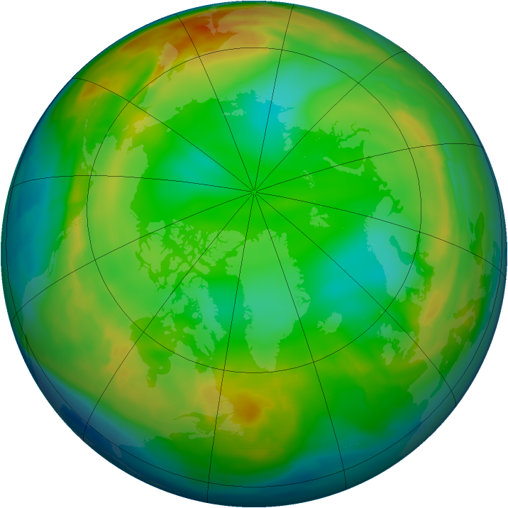 Arctic ozone map for 05 January 2009